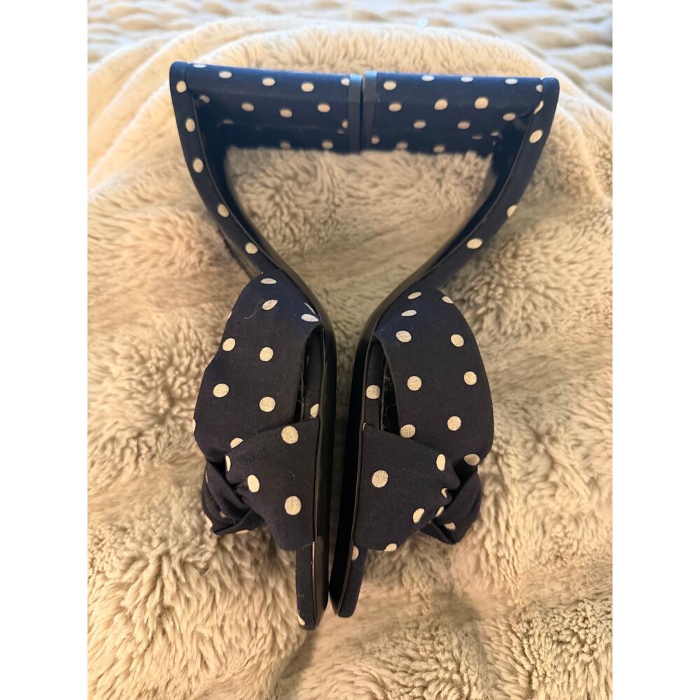 Saint Laurent 39 Bianca Knot Mules Yves Saint Laurent YSL polka dot sandals heel - Picture 7 of 12